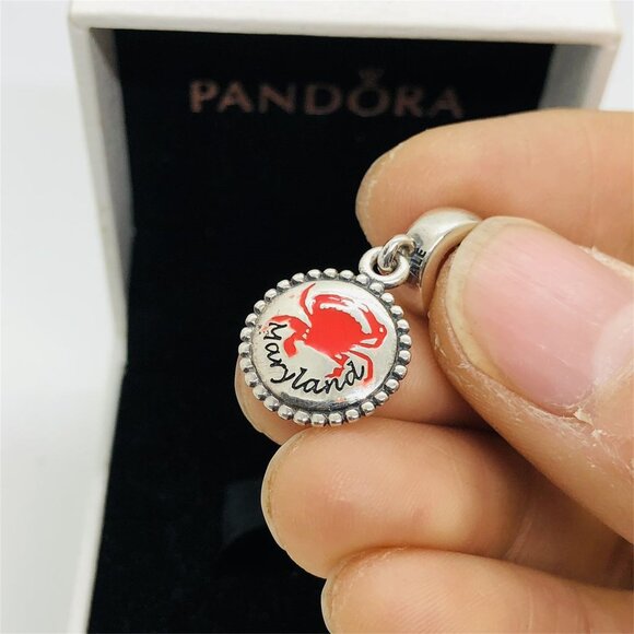 ✨🔥Pandora Maryland Crab Dangle Charm, Mixed Enamel Dangle Charm - Picture 3 of 6